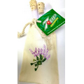 Lavender Vanilla Bath Salts in Cotton Jute Bag